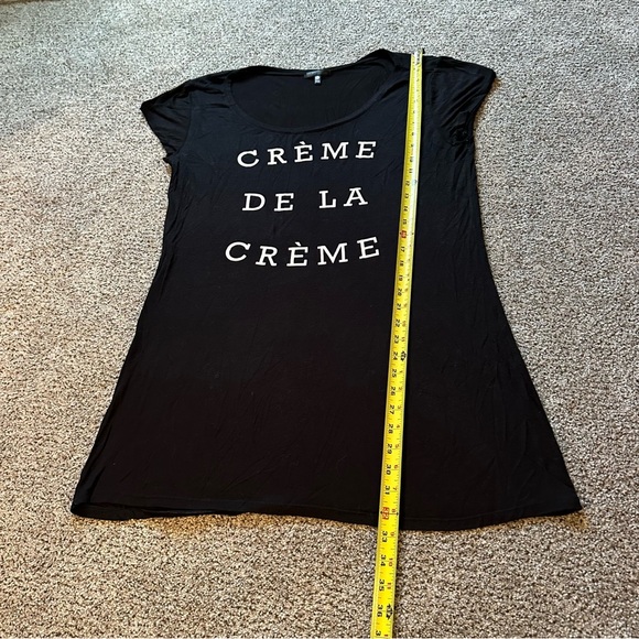 TART L Black Sleep Tee Sleep Shirt Tunic Dress Crème De La Crème R $40 - Picture 8 of 9